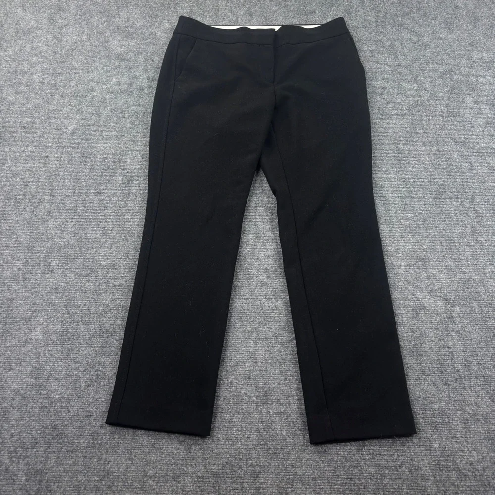LOFT Marisa Trousers 4 Black Straight Leg Stretch Dress‎ Pants Womens